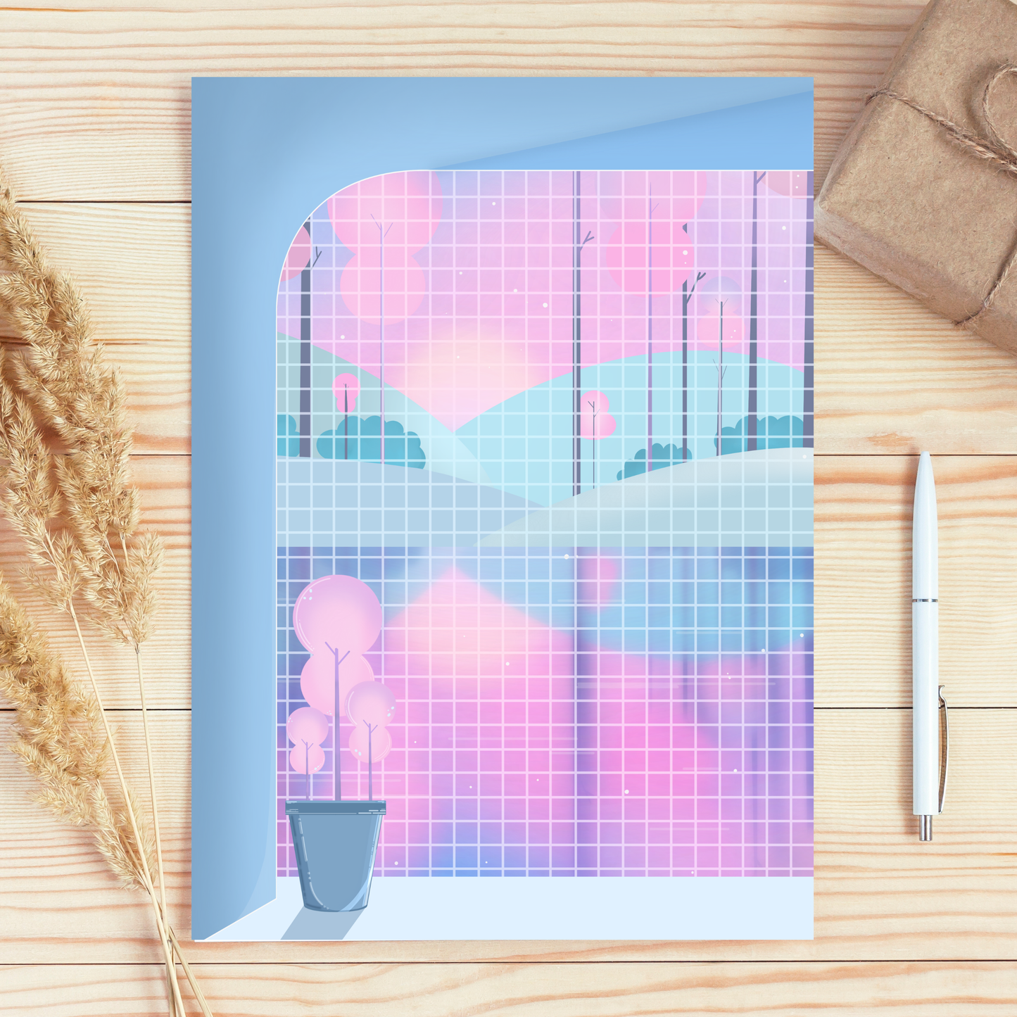 A5 Pastel Window Notes